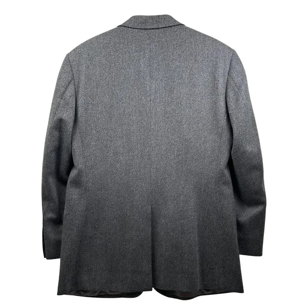 Brooks‎ Brothers Blazer Mens 42R Gray Wool Herringbone Made in Italy Fall/Winter
